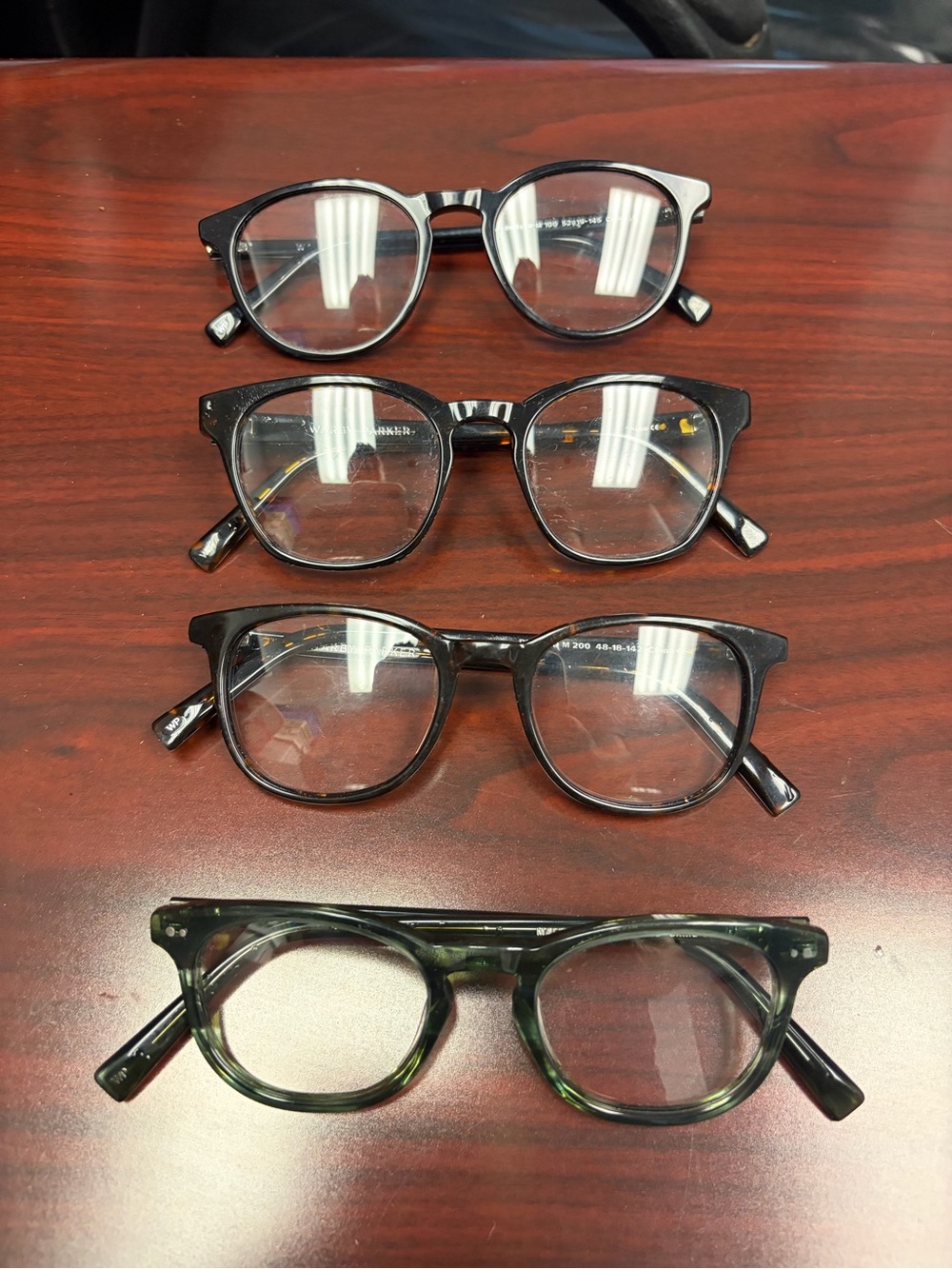 4 Pairs Warby Parker Non Prescription Frames